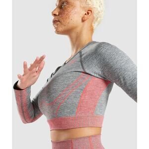 Gymshark Hyper Amplify Long Sleeved Crop Top, Size S